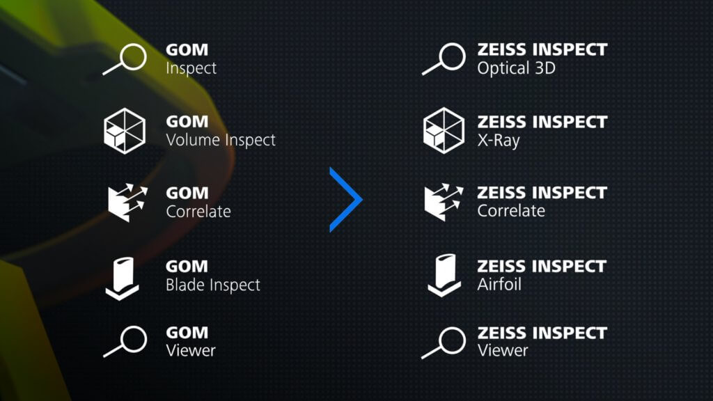 GOM Inspect 於2023年起，正式更名為ZEISS INSPECT Optical 3D​